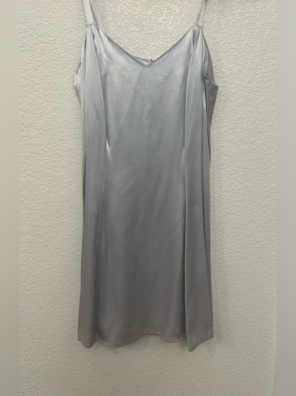 90s Satin Slip Dress in light blue